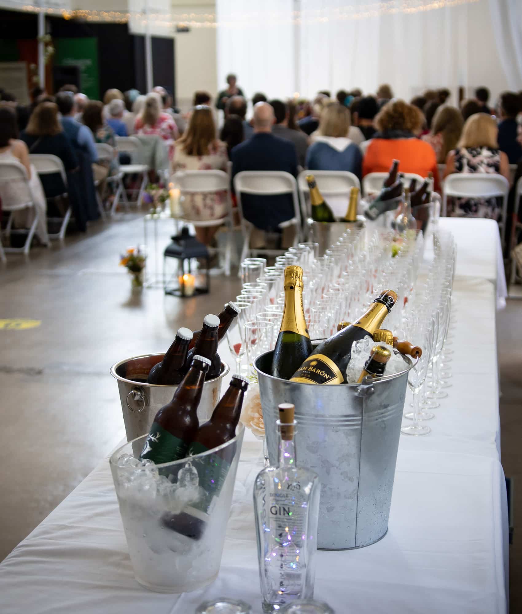 champagne in ice bucket wedding venue cork